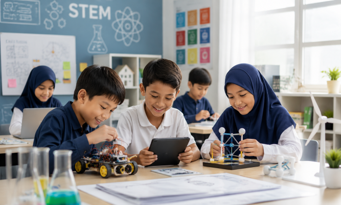 kelas dengan pelajaran quranic sains